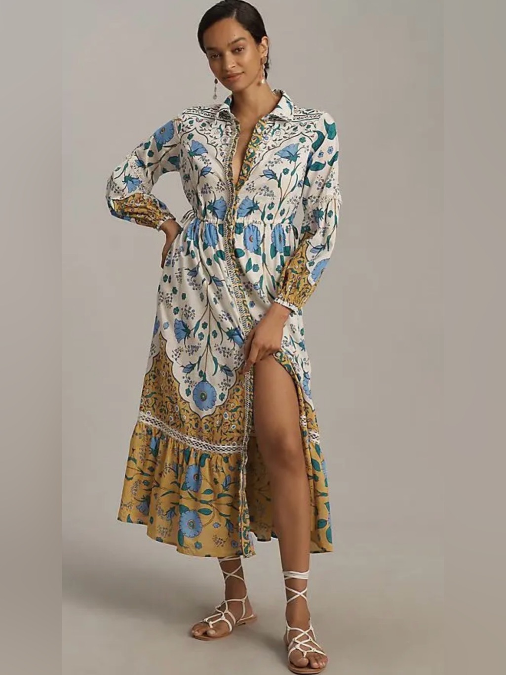 Anthropologie Eleanora Maxi Shirt Dress